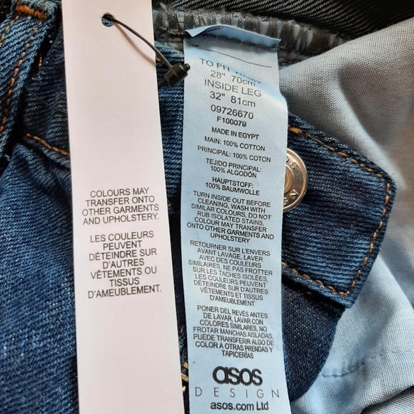 Asos Dark Blue Baggy Jeans - Picture 10 of 11